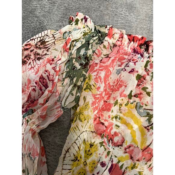 NWT Floral Off the Shoulder Bell Sleeve Blouse - Picture 2 of 7